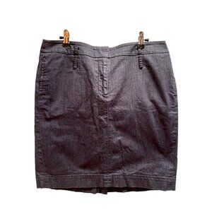 Ann Taylor Loft Petites Dark Denim Short Mini Skirt Size 12 P